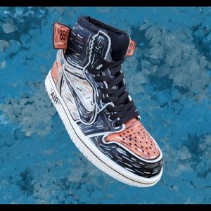 Custom “Sketched Backboard” Off-White Jordan 1